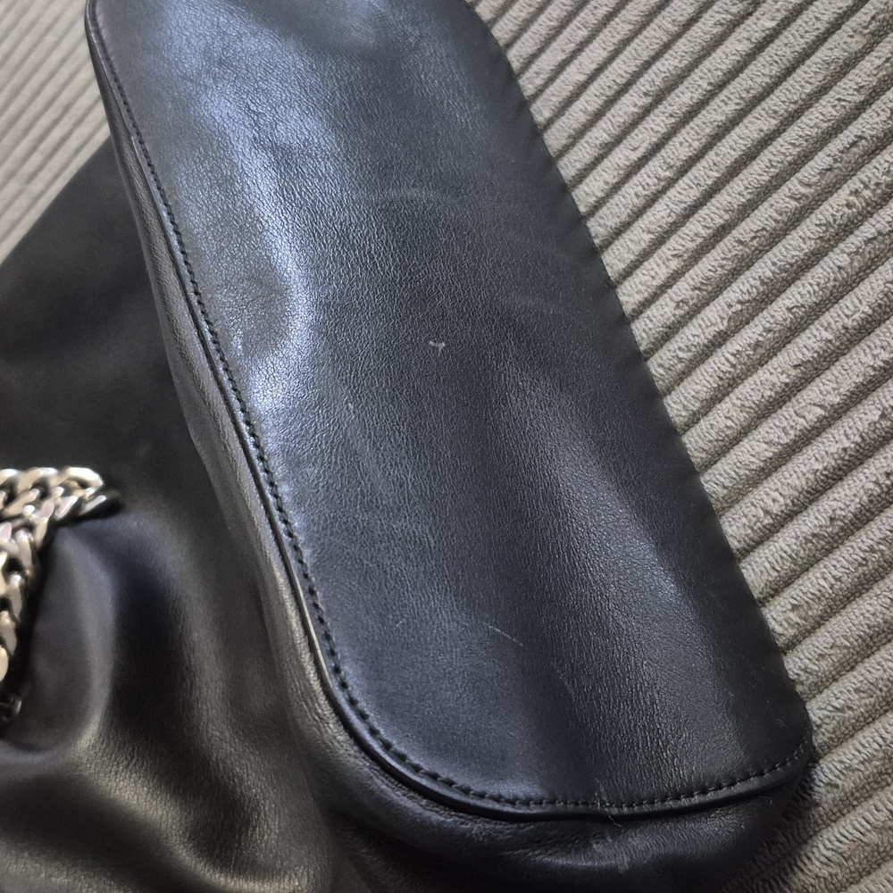 100% Gucci Black Leather Satchel/ Bucket Bag/ Hobo - Picture 12 of 14